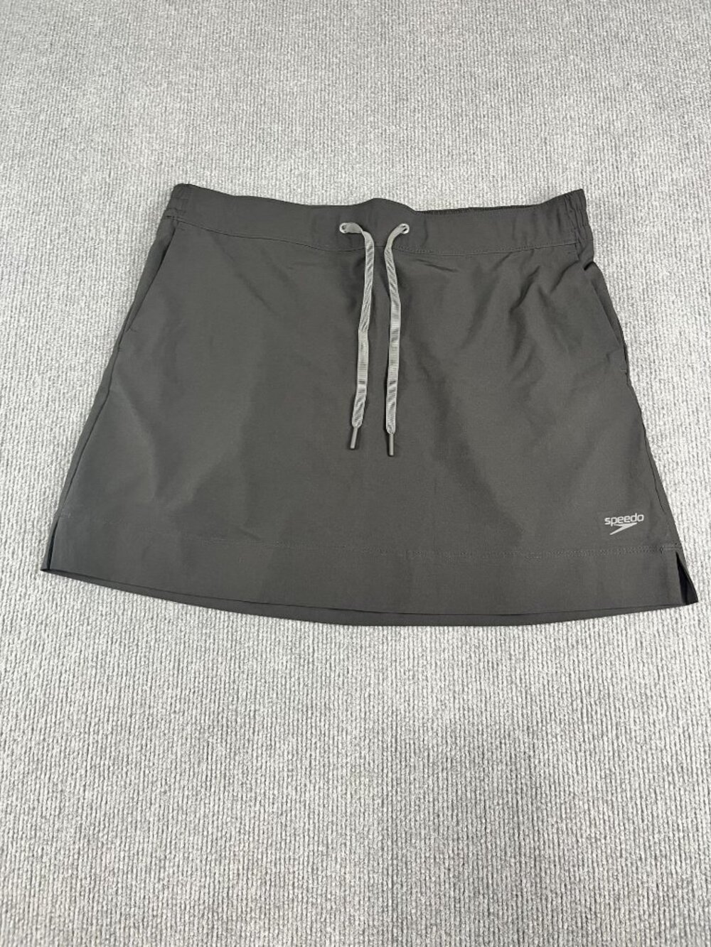Speedo Womens Black Swim Skirt Drawstring & Side Slits M